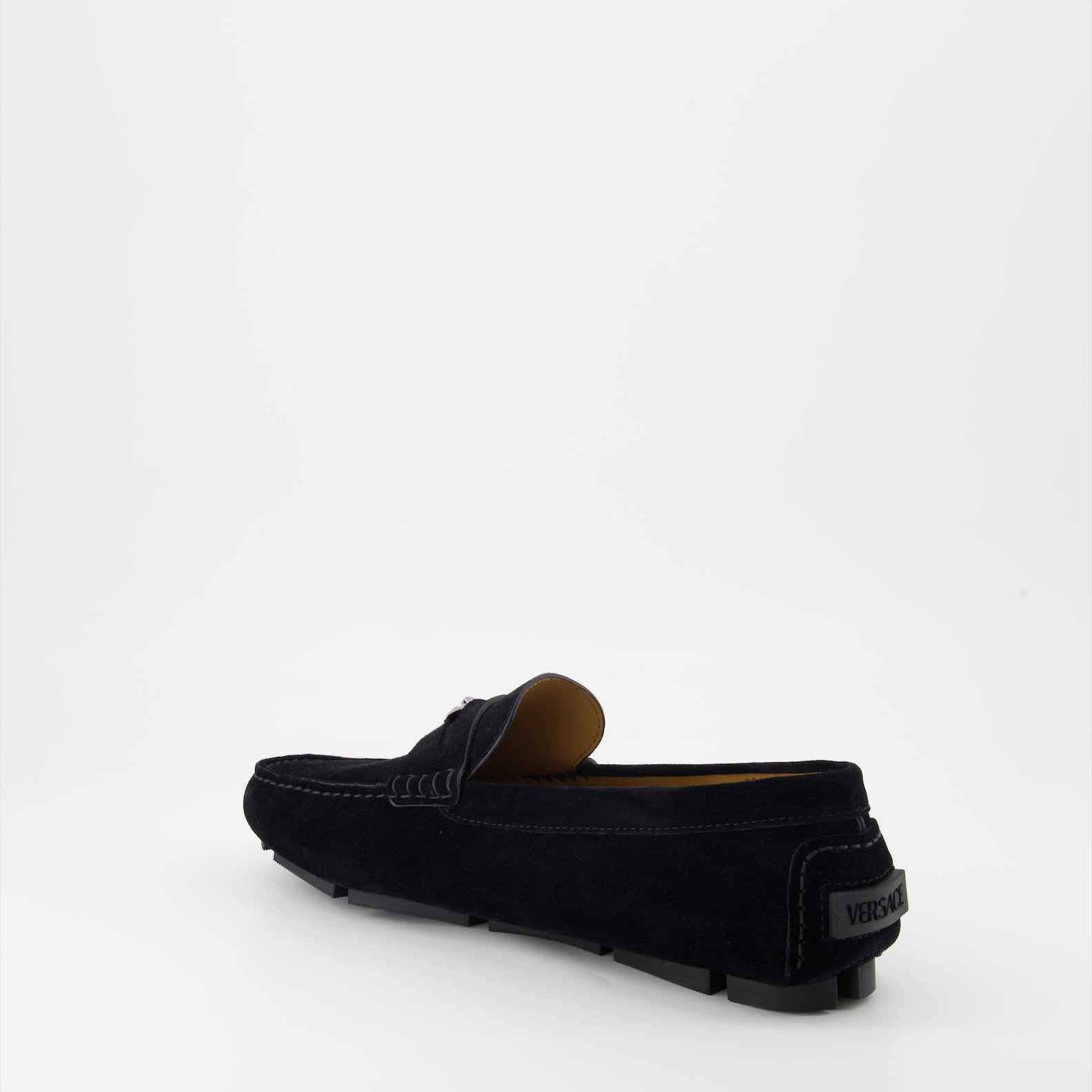 Loafers Suede Loafers Versace Black Man