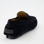 Loafers Suede Loafers Versace Black Man