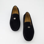 Loafers Suede Loafers Versace Black Man