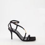 Chaussures ouvertes Sandales à talon Medusa '95 Versace Noir Femme
