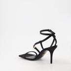 Chaussures ouvertes Sandales à talon Medusa '95 Versace Noir Femme