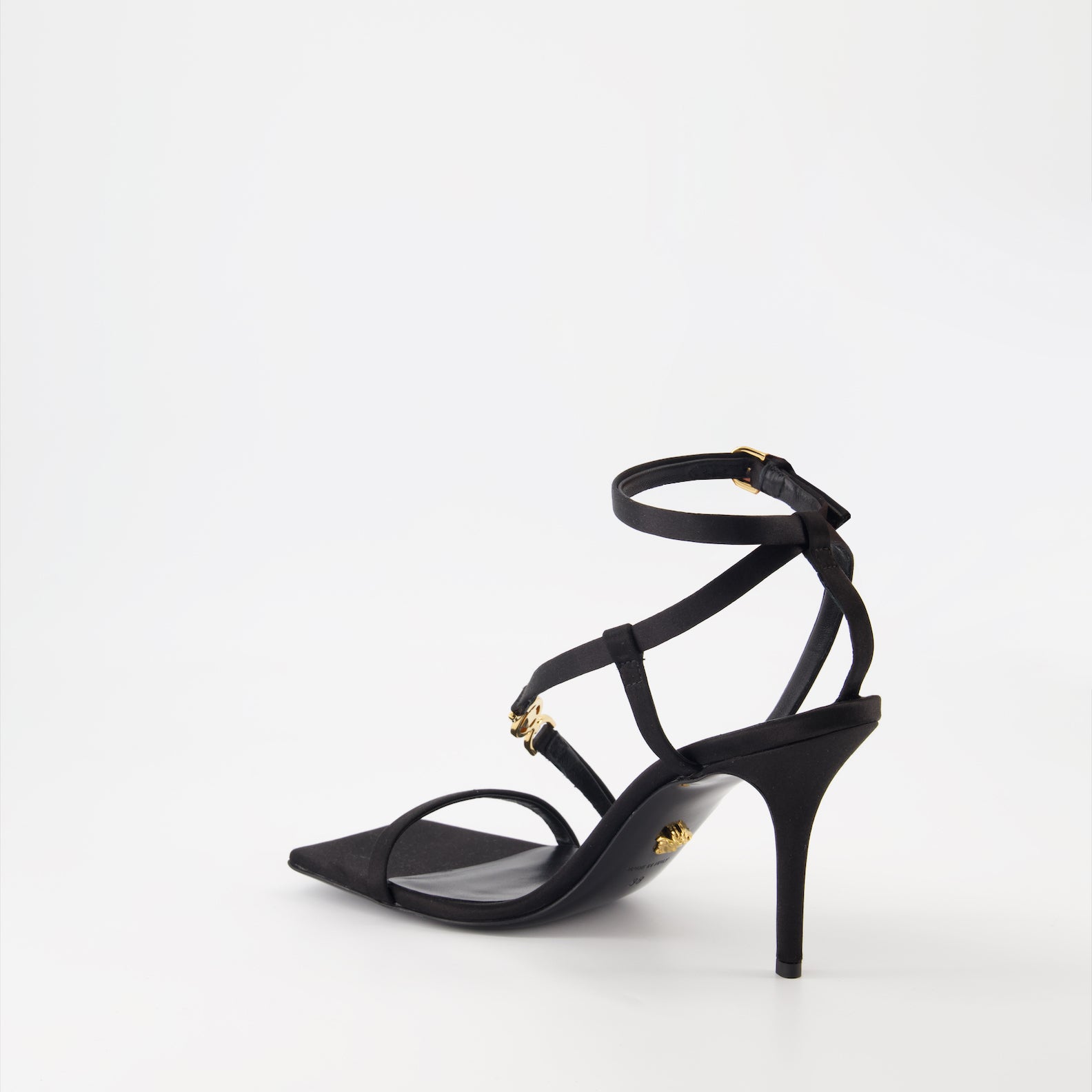 Chaussures ouvertes Sandales à talon Medusa '95 Versace Noir Femme