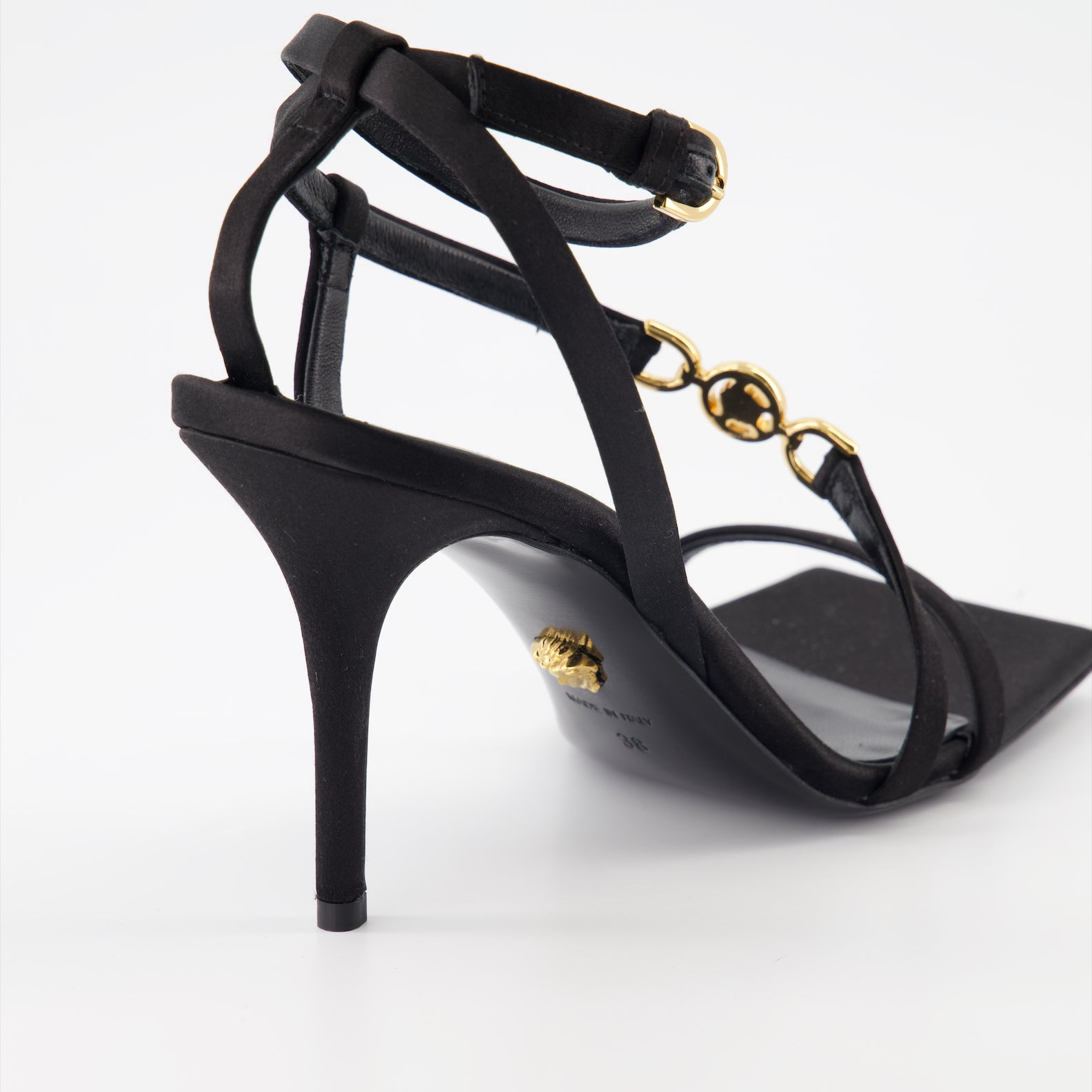 Chaussures ouvertes Sandales à talon Medusa '95 Versace Noir Femme