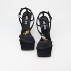 Chaussures ouvertes Sandales à talon Medusa '95 Versace Noir Femme