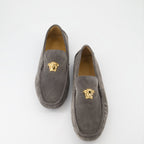 Loafer Mocassins Driver la Medusa Versace Grau Homme
