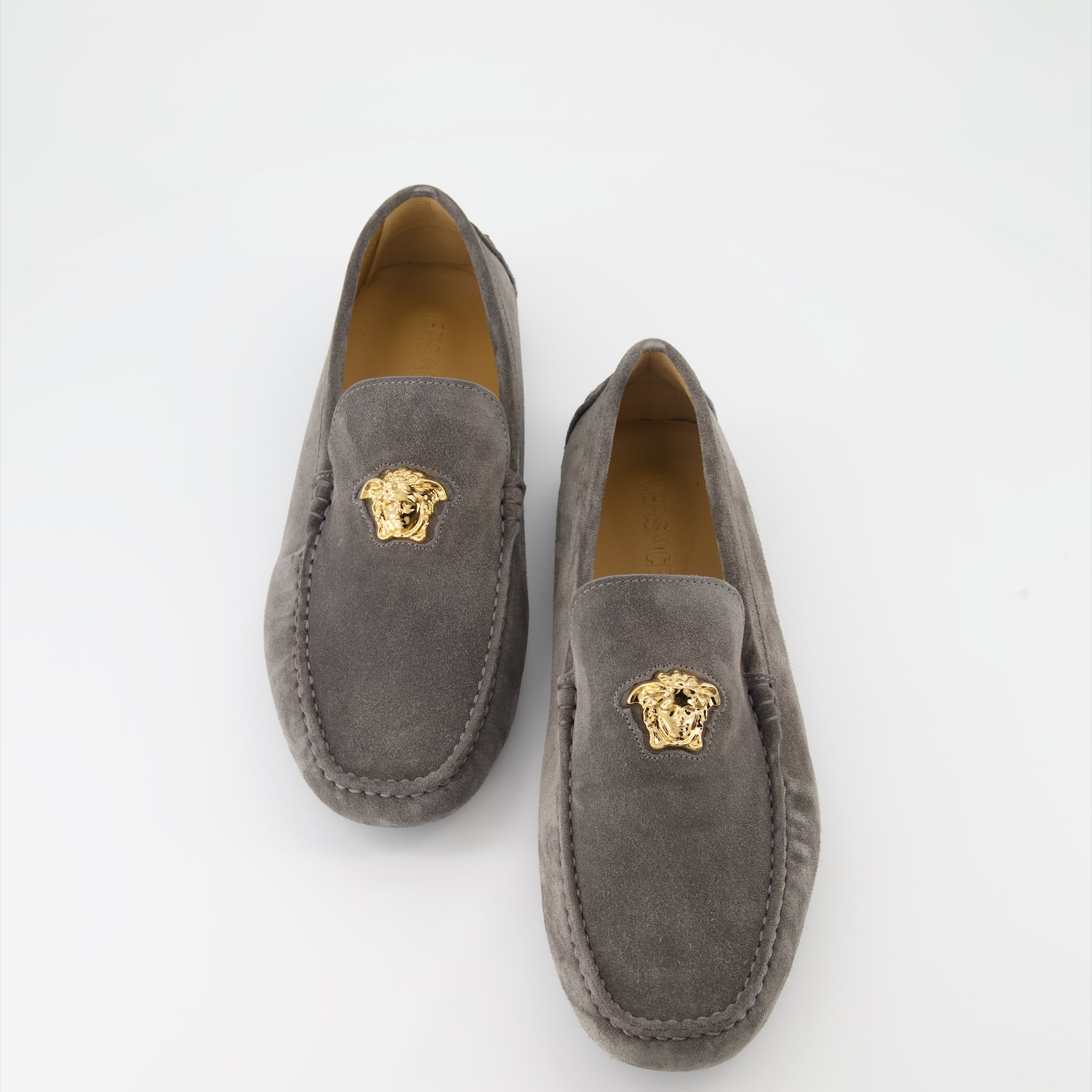 Loafer Mocassins Driver la Medusa Versace Grau Homme