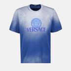 T-shirts T-shirt Medusa délavé Versace Bleu Homme