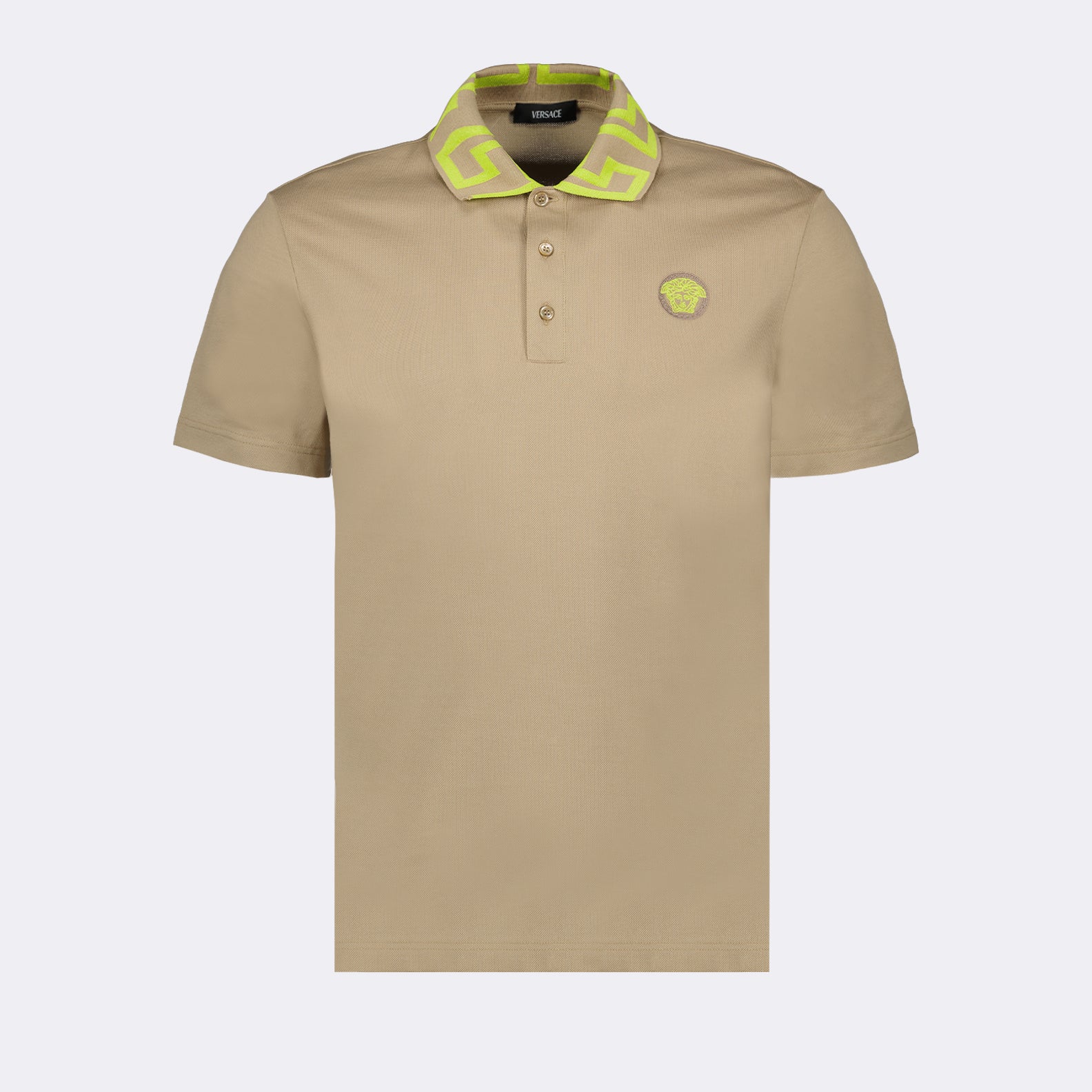 Polos Polo Medusa Greca Versace Beige Homme