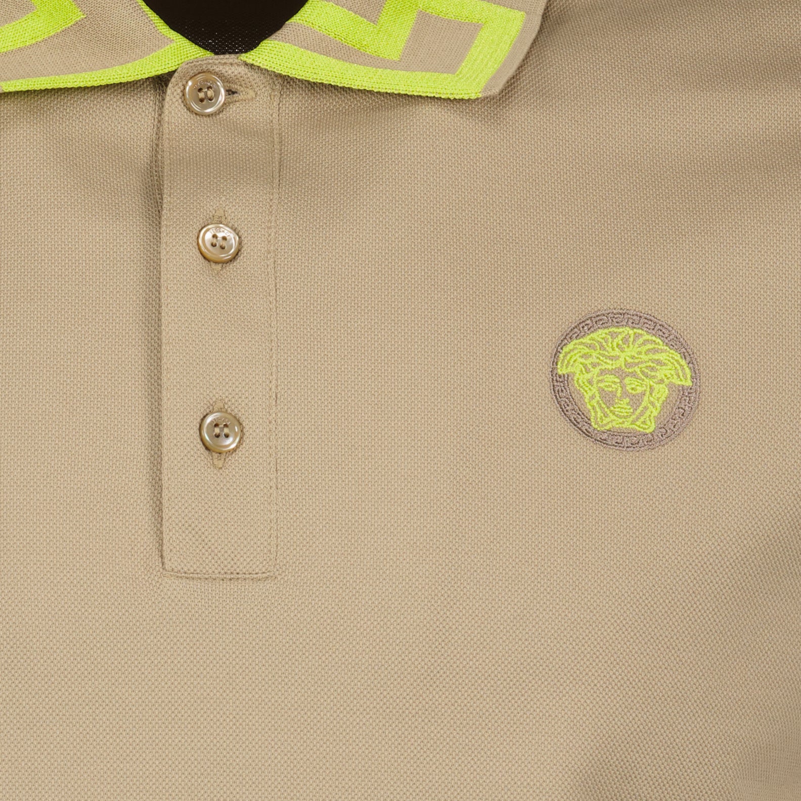 Polos Polo Medusa Greca Versace Beige Homme