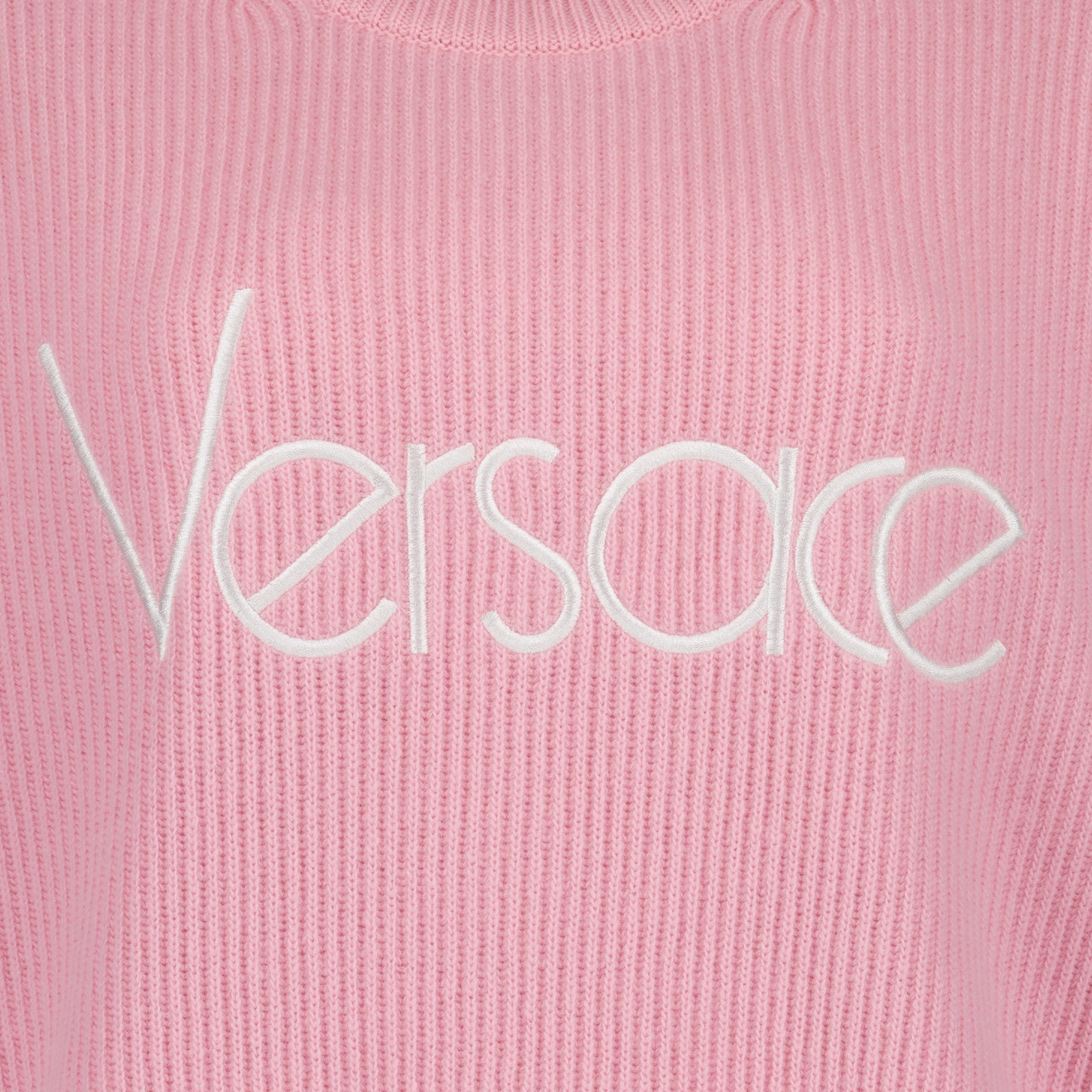 Prendas de punto Pull côtelé Versace Rosa Femme