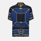 Shirts Nautical silk shirt Versace Blue Man
