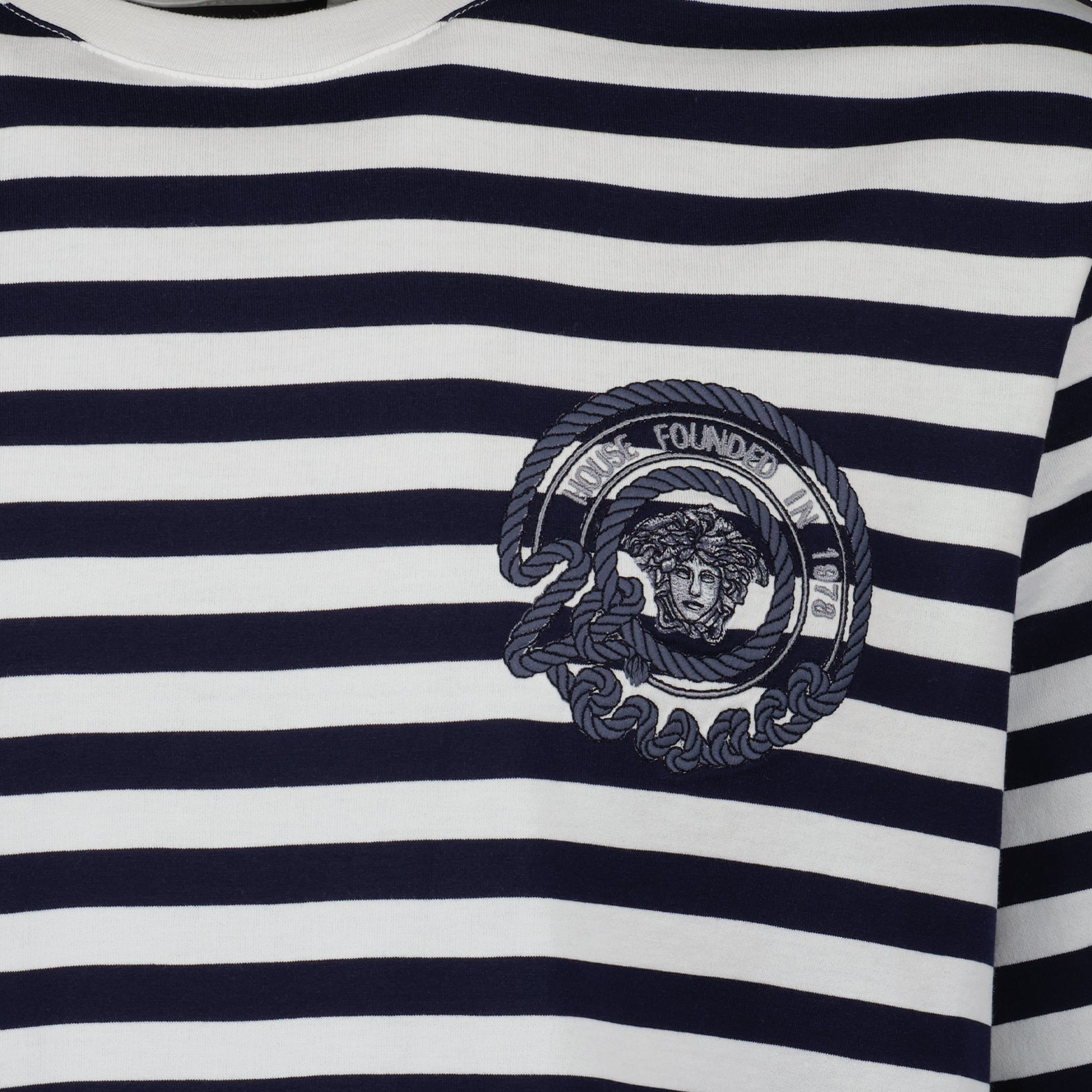 T-shirts T-shirt marinière Versace Bleu foncé Homme