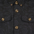 Giacche Veste chemise Barocco Versace Grigio Homme