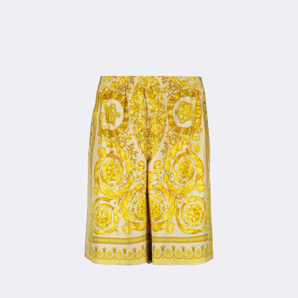 Shorts Barocco-Seiden-Shorts Versace Gelb Homme