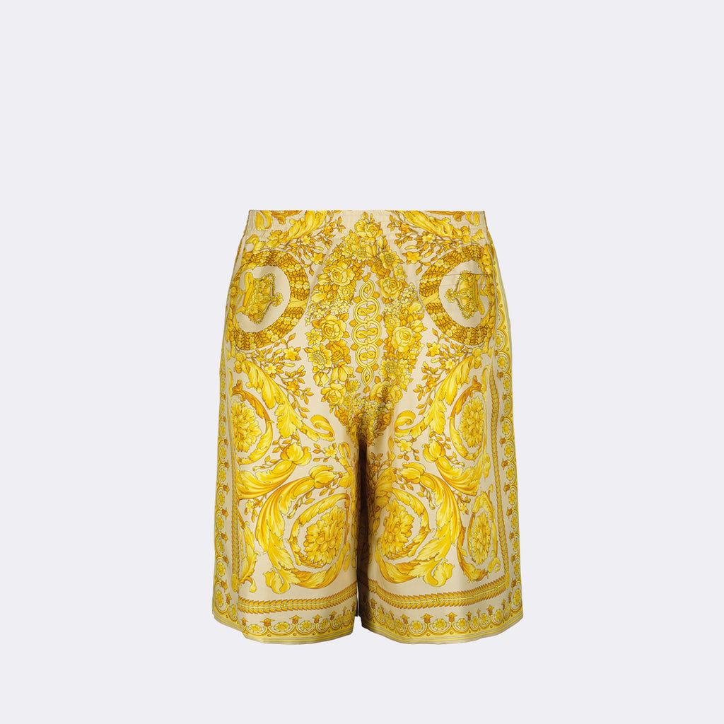 Shorts Barocco-Seiden-Shorts Versace Gelb Homme