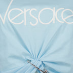 Tシャツ 1978 リエディション クロップド T シャツ Versace 青 女性