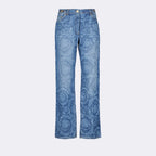 Pantalons Jean droit Barocco Versace Bleu Femme