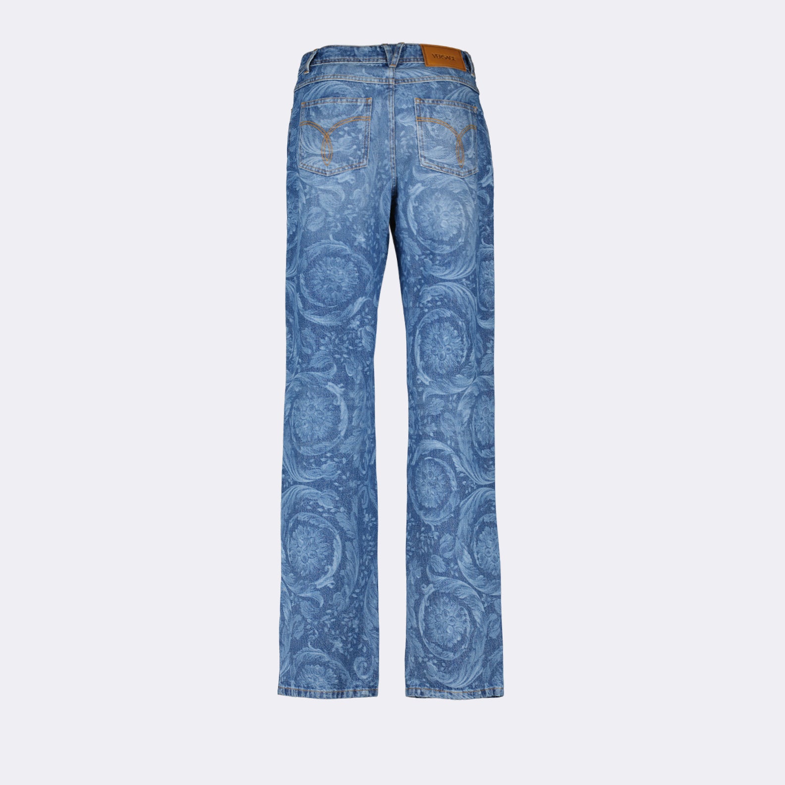 Pantalons Jean droit Barocco Versace Bleu Femme