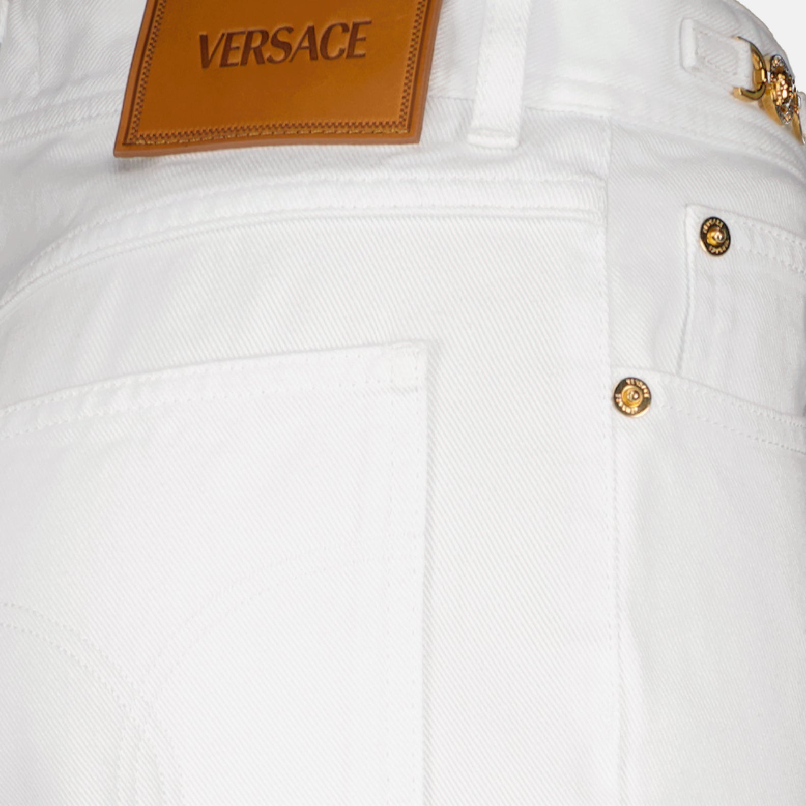 팬츠 Jean Medusa '95 Versace 하얀색 Femme