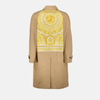 Cappotti Cappotto con Pannello Barocco Versace Beige Homme