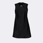 Kleider Schwarzes Wollkleid Versace Schwarz Femme