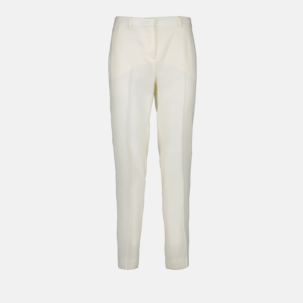 Pants White straight pants Versace Beige Women