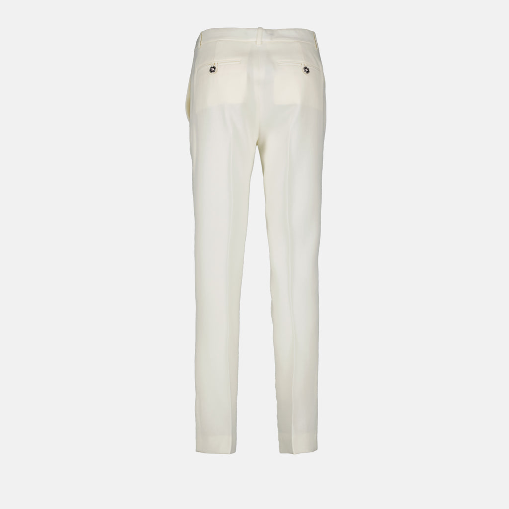 Pants White straight pants Versace Beige Women