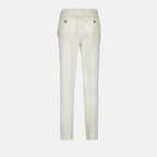 Pants White straight pants Versace Beige Women