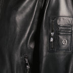 コート レザーボンバージャケット Versace 黒 男