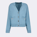 Knitwear Wool cardigan Versace Blue Women