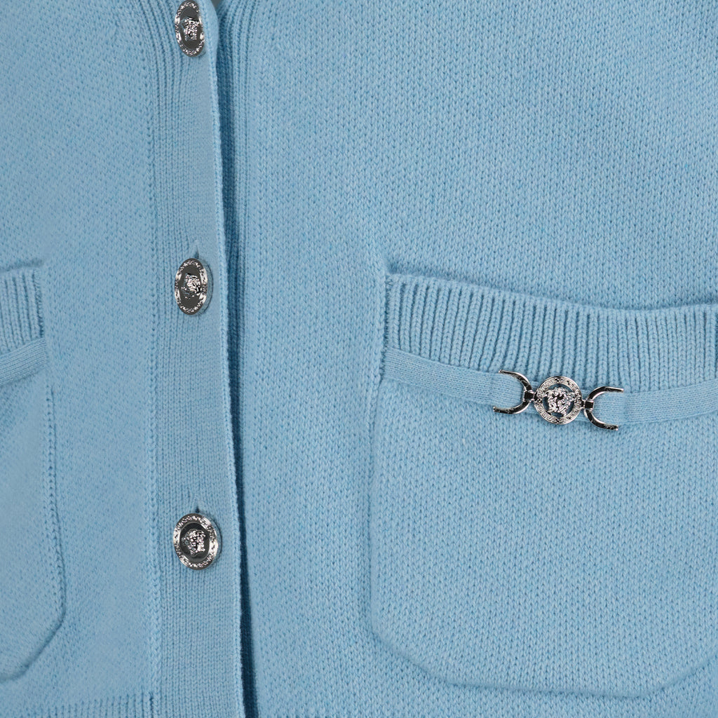 Knitwear Wool cardigan Versace Blue Women