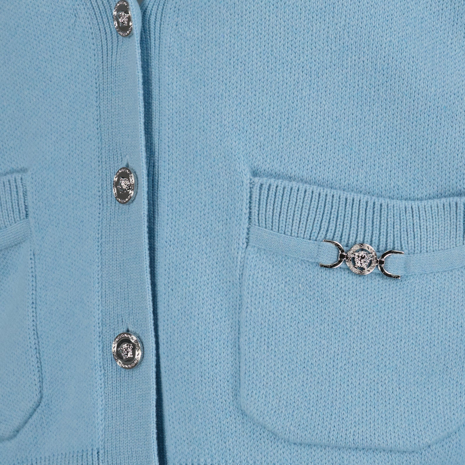 Knitwear Wool cardigan Versace Blue Women