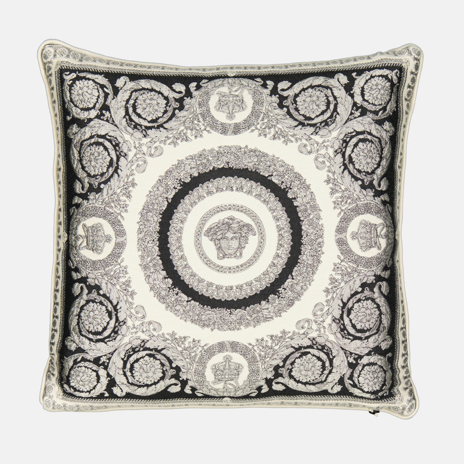 Lifestyle Flower Crest Cushion Versace Gray Unisex