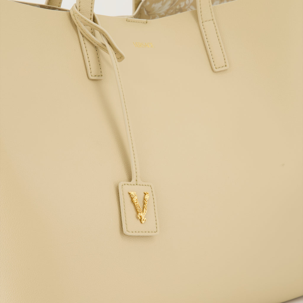 Sacs bandoulière Sac cabas Virtus Versace Beige Femme