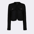 Jackets Tweed Cardigan Versace Black Femme