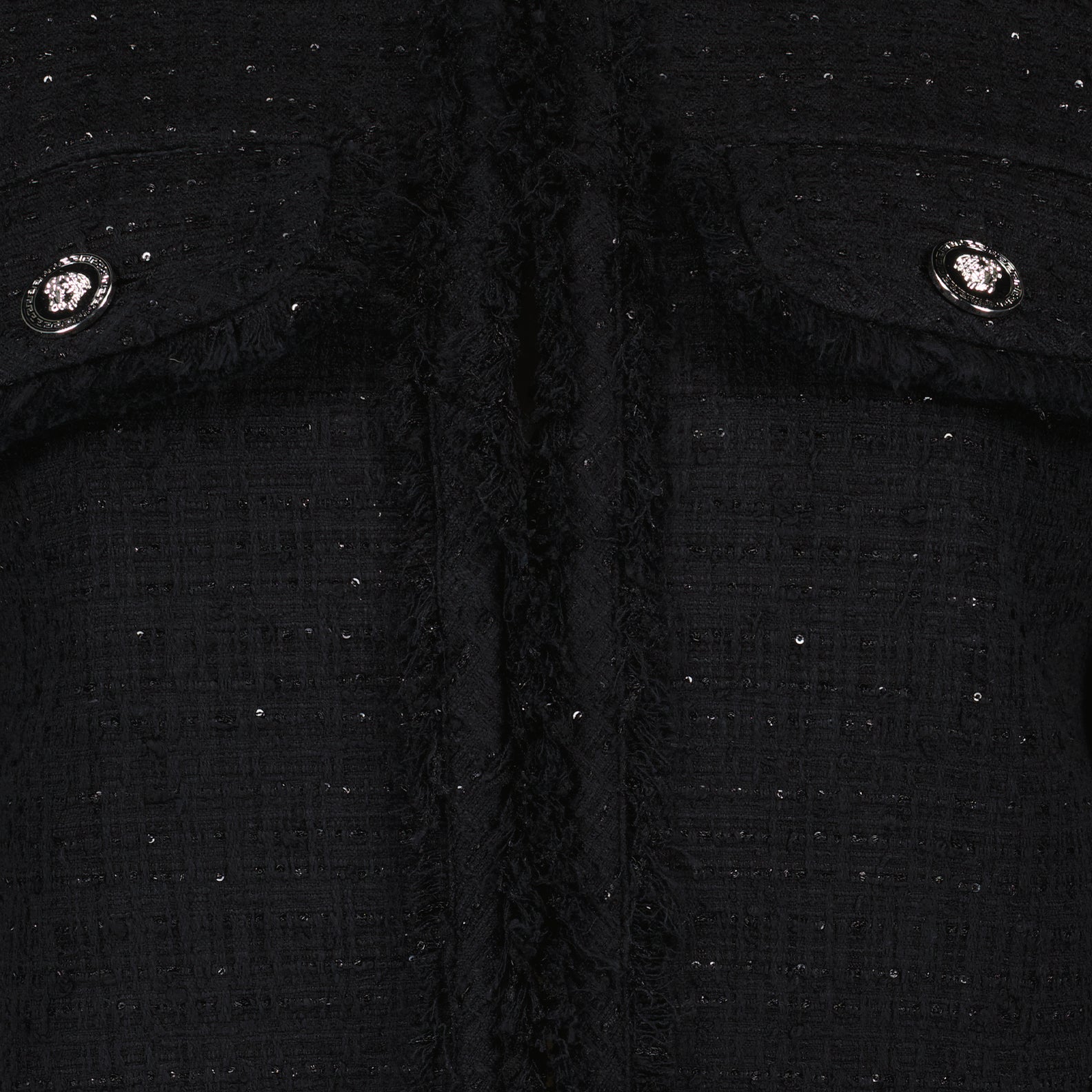 Jackets Tweed Cardigan Versace Black Femme