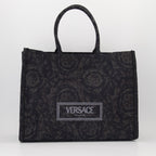 Tote bags Athena Barocco tote bag Versace Black Unisex