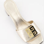 Chaussures ouvertes Mules 4G Givenchy Doré Femme