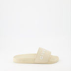 Scarpe aperte Claquettes à logo Givenchy Beige Femme