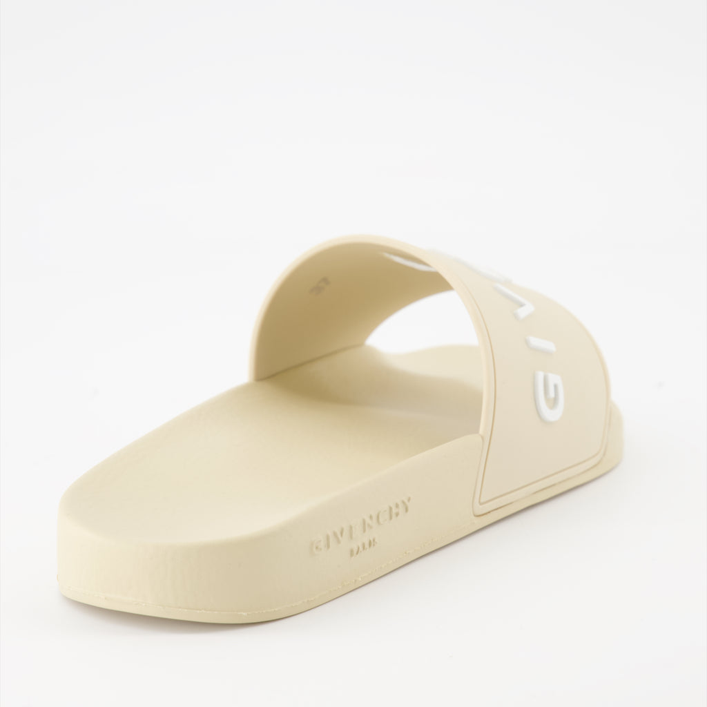 Scarpe aperte Claquettes à logo Givenchy Beige Femme