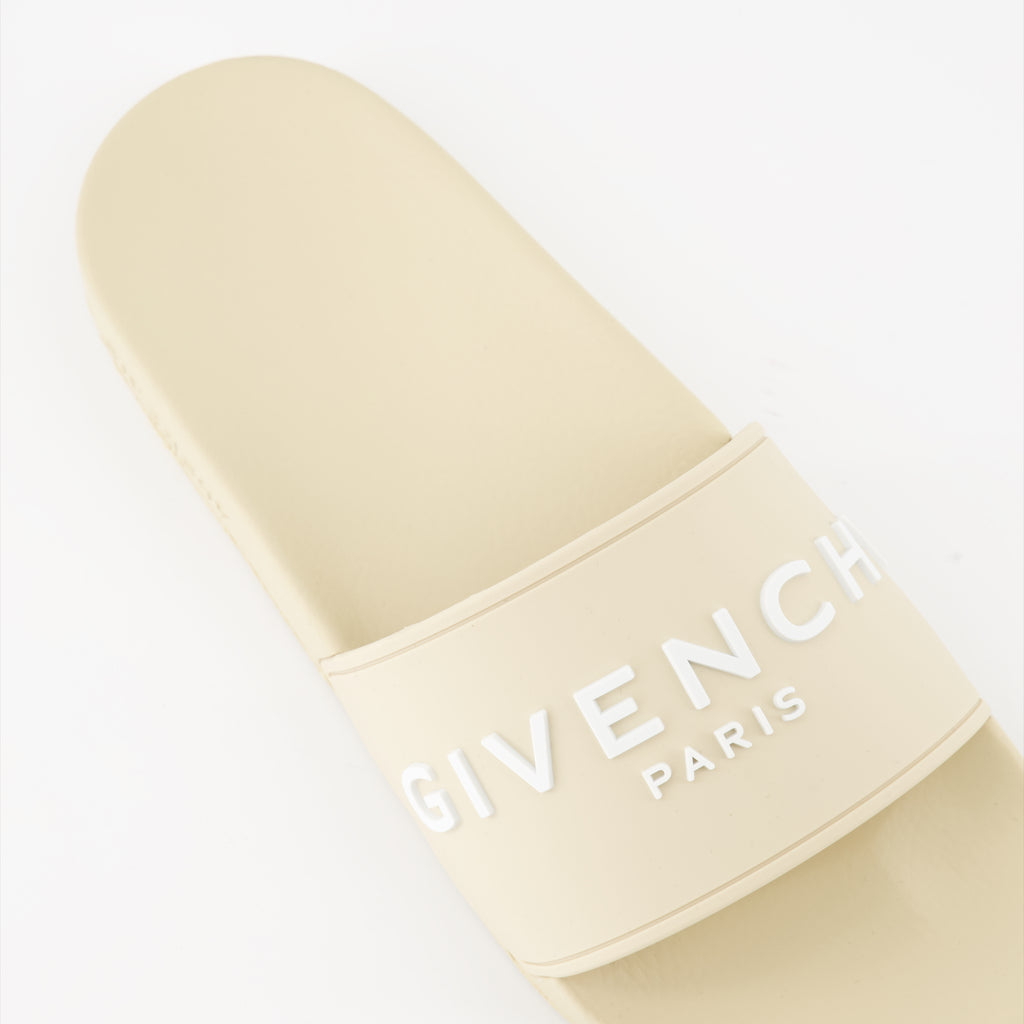 Scarpe aperte Claquettes à logo Givenchy Beige Femme