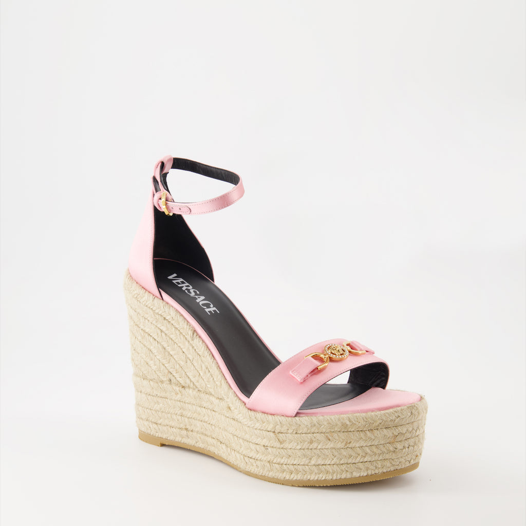 Sapatos plataforma Sandales compensées Medusa '95 Versace Rosa Femme