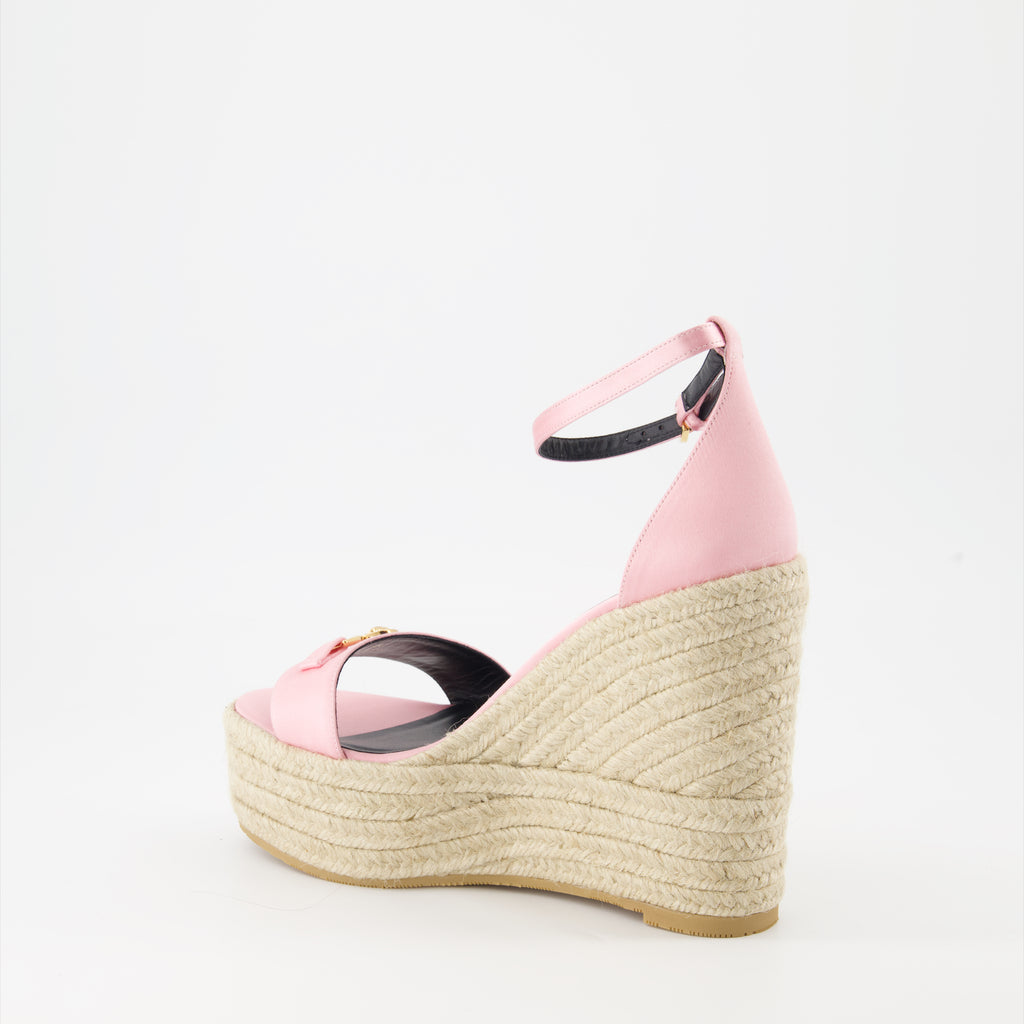 Sapatos plataforma Sandales compensées Medusa '95 Versace Rosa Femme