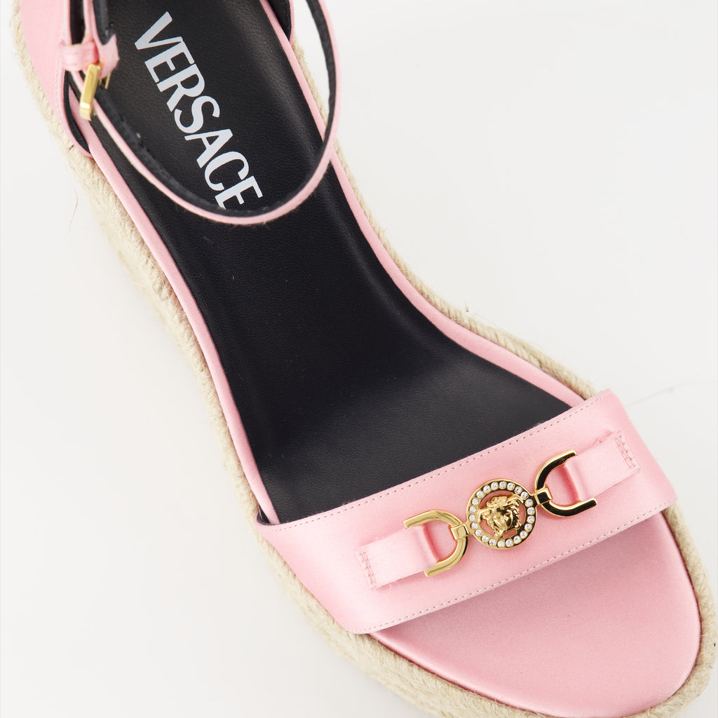 Sapatos plataforma Sandales compensées Medusa '95 Versace Rosa Femme