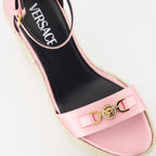Sapatos plataforma Sandales compensées Medusa '95 Versace Rosa Femme