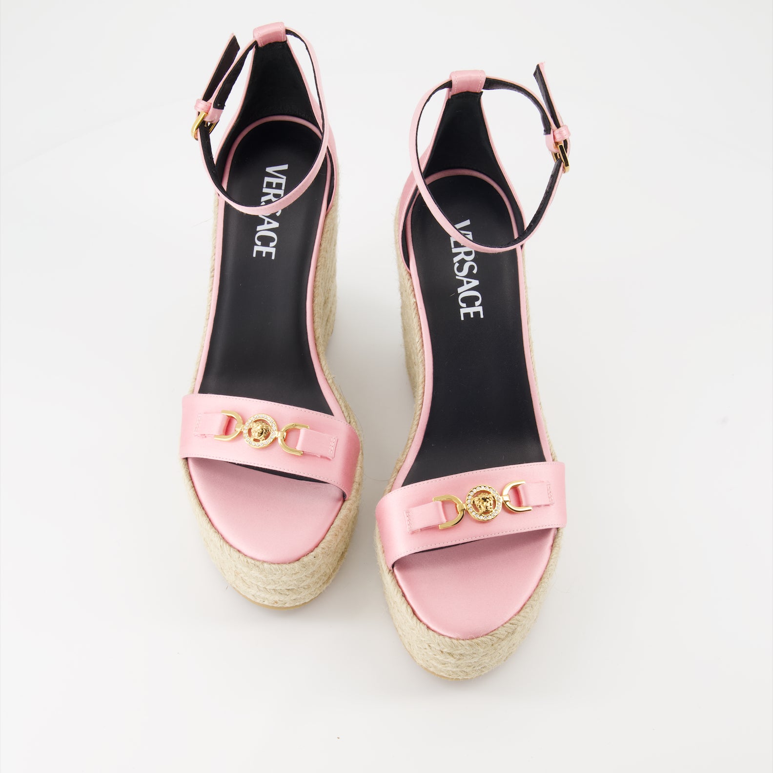 Sapatos plataforma Sandales compensées Medusa '95 Versace Rosa Femme
