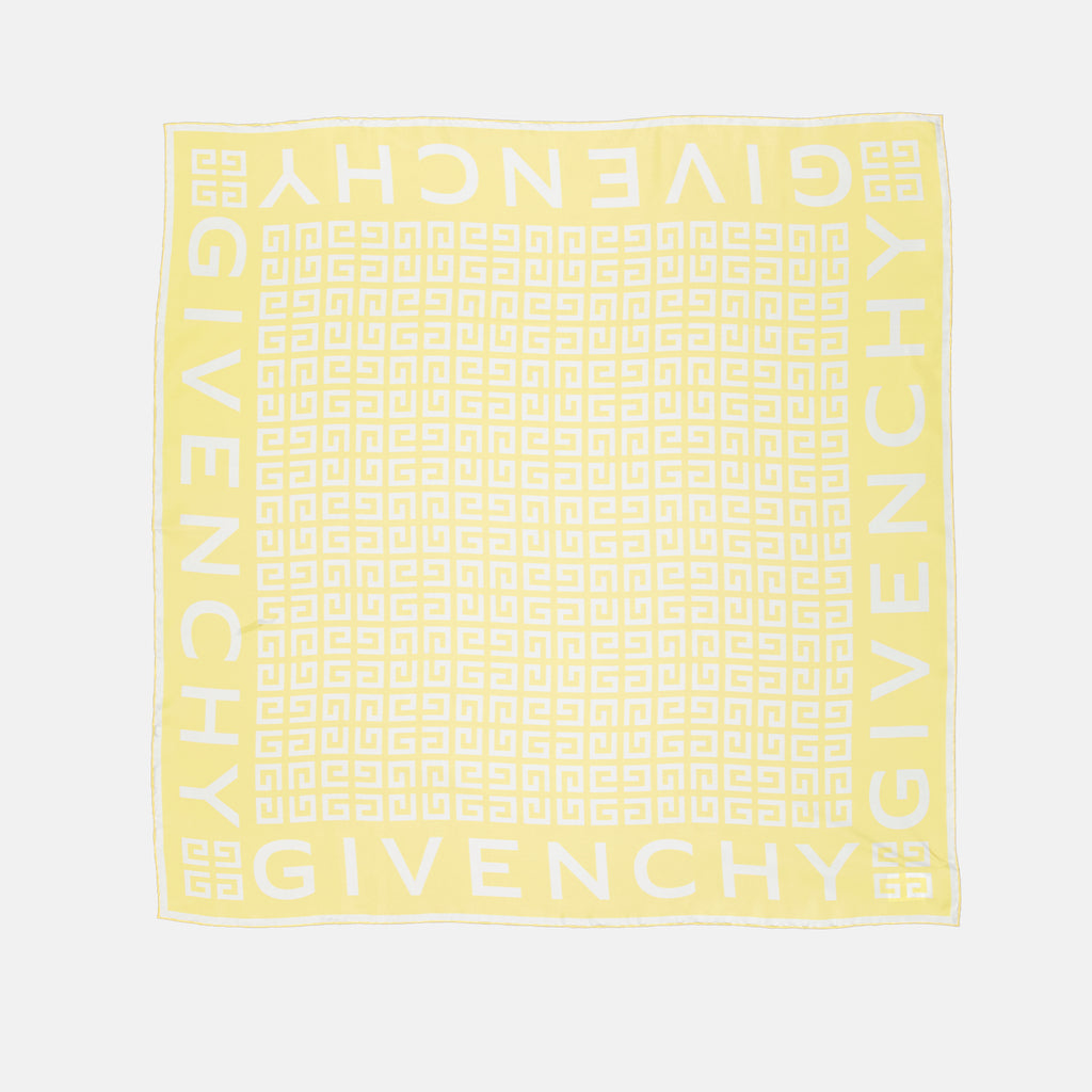 Scarves and gloves 4G silk square Givenchy Yellow Women