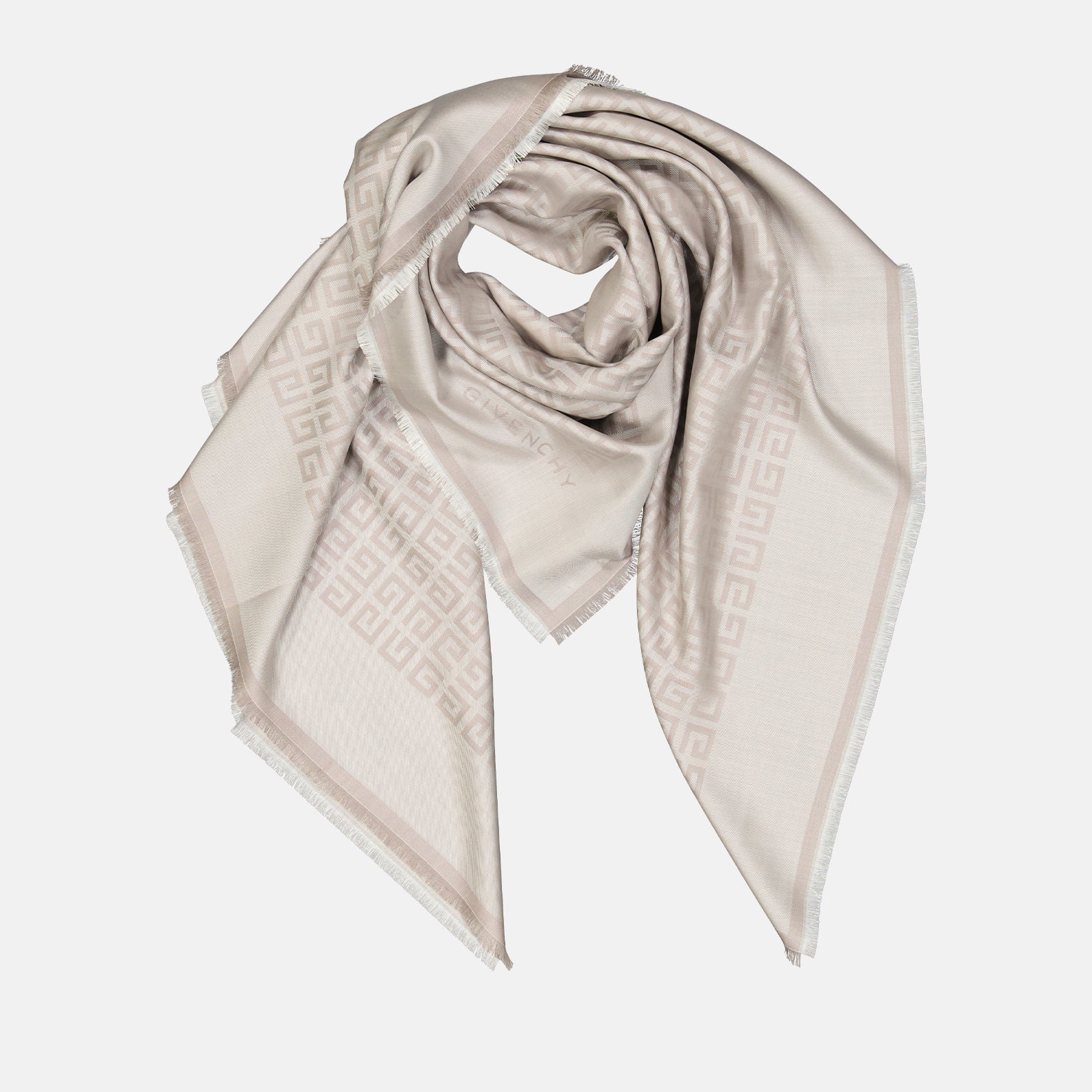 Scarves and gloves 4G Wool and Silk Scarf Givenchy Beige Women