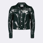Chaquetas Reedición de Chaqueta de Vinilo Courrèges Verde Hombres