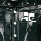 Chaquetas Reedición de Chaqueta de Vinilo Courrèges Verde Hombres